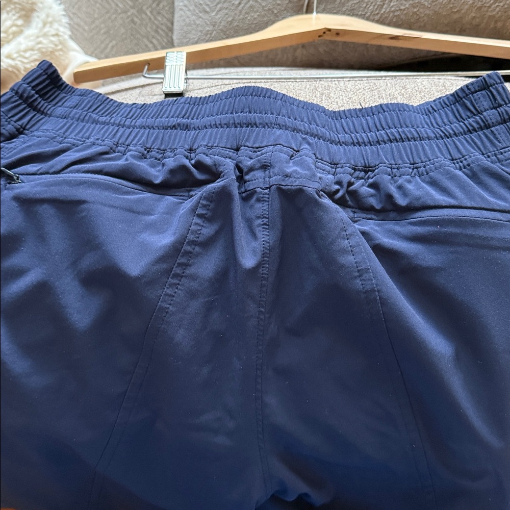 Athleta Navy Blue Fleece Lined Joggers Pants - Picture 5 of 5